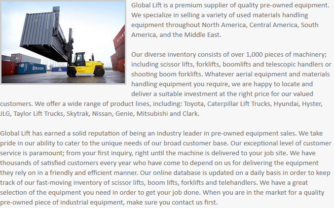 Global Lift Equipment Fullerton